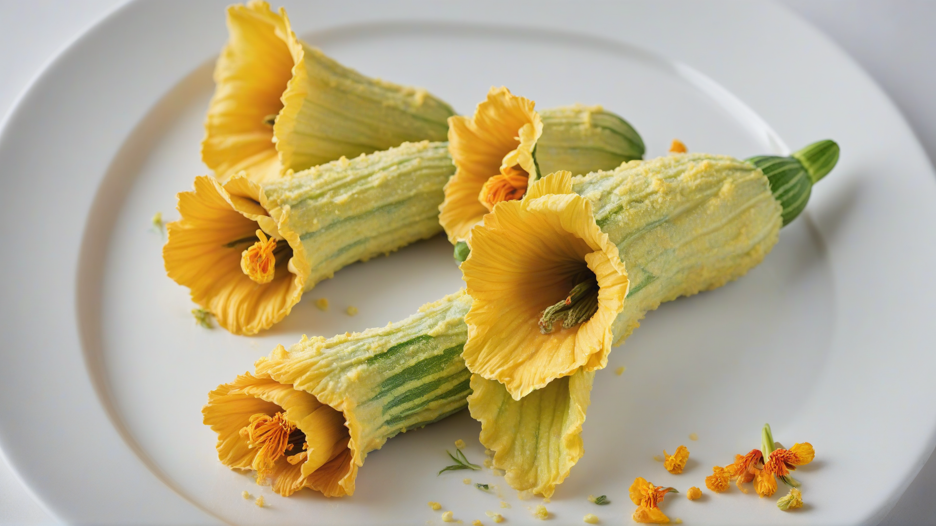 Fiori di zucca in pastella