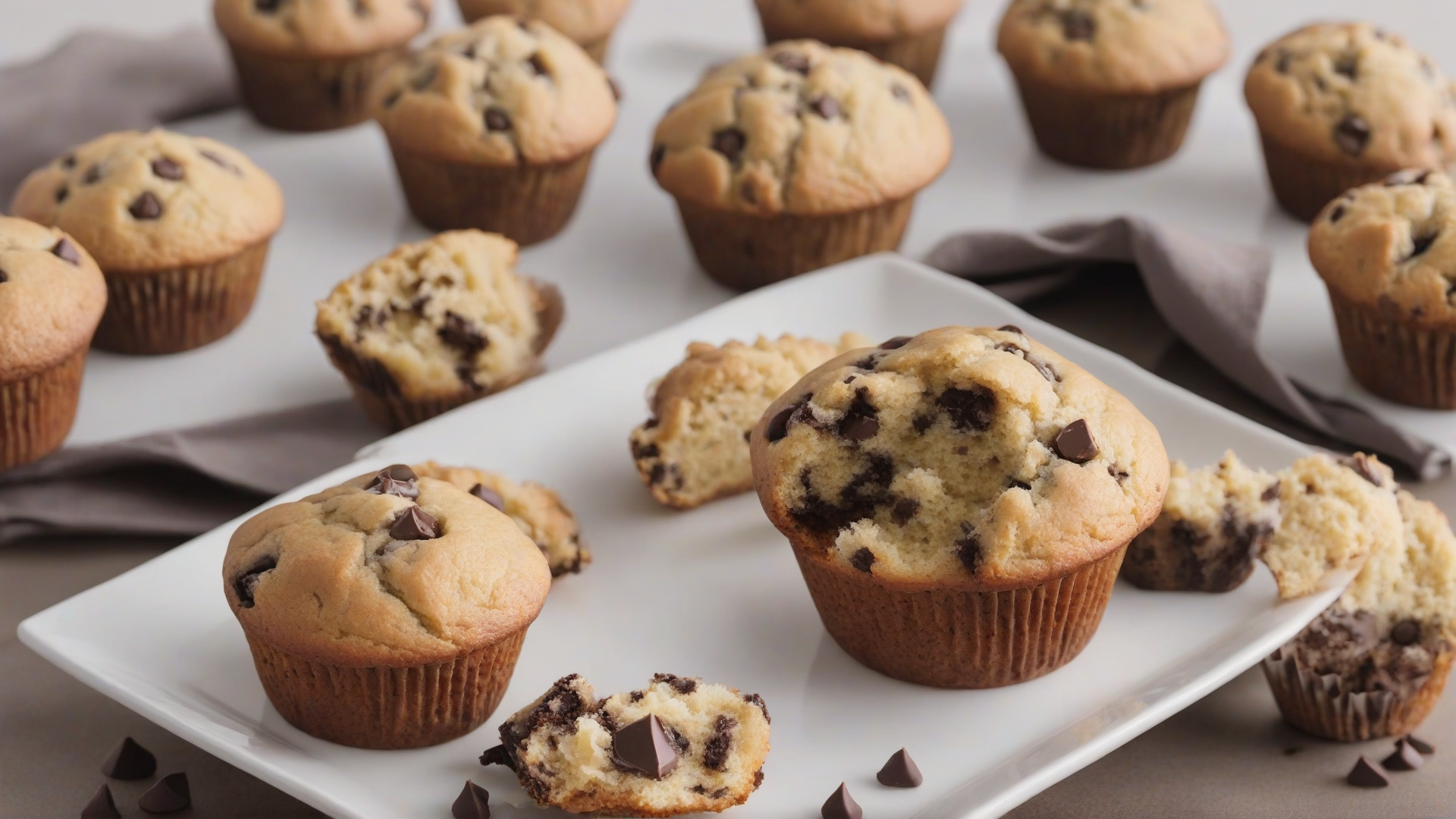 Muffin con Gocce di Cioccolato