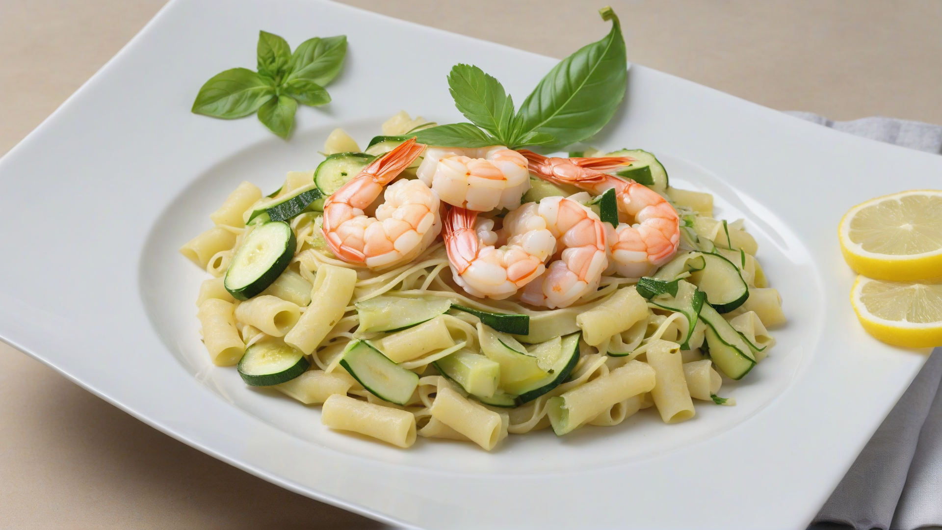 Pasta con Gamberetti e Zucchine