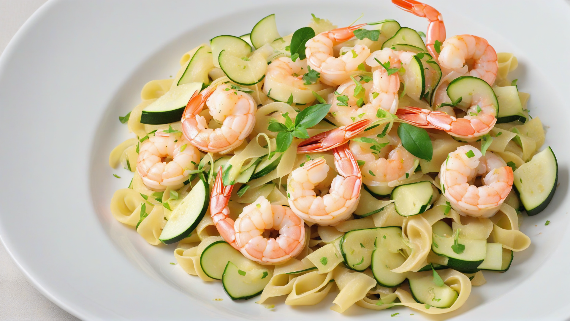 Pasta con Gamberetti e Zucchine