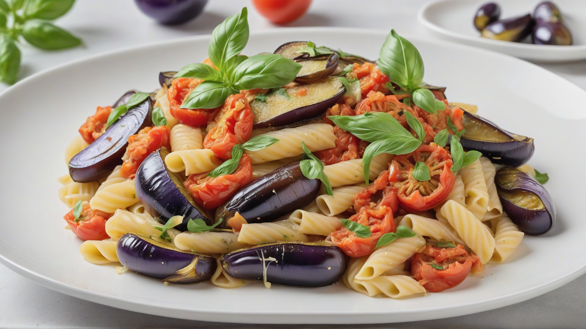 Pasta con Pomodori e Melanzane
