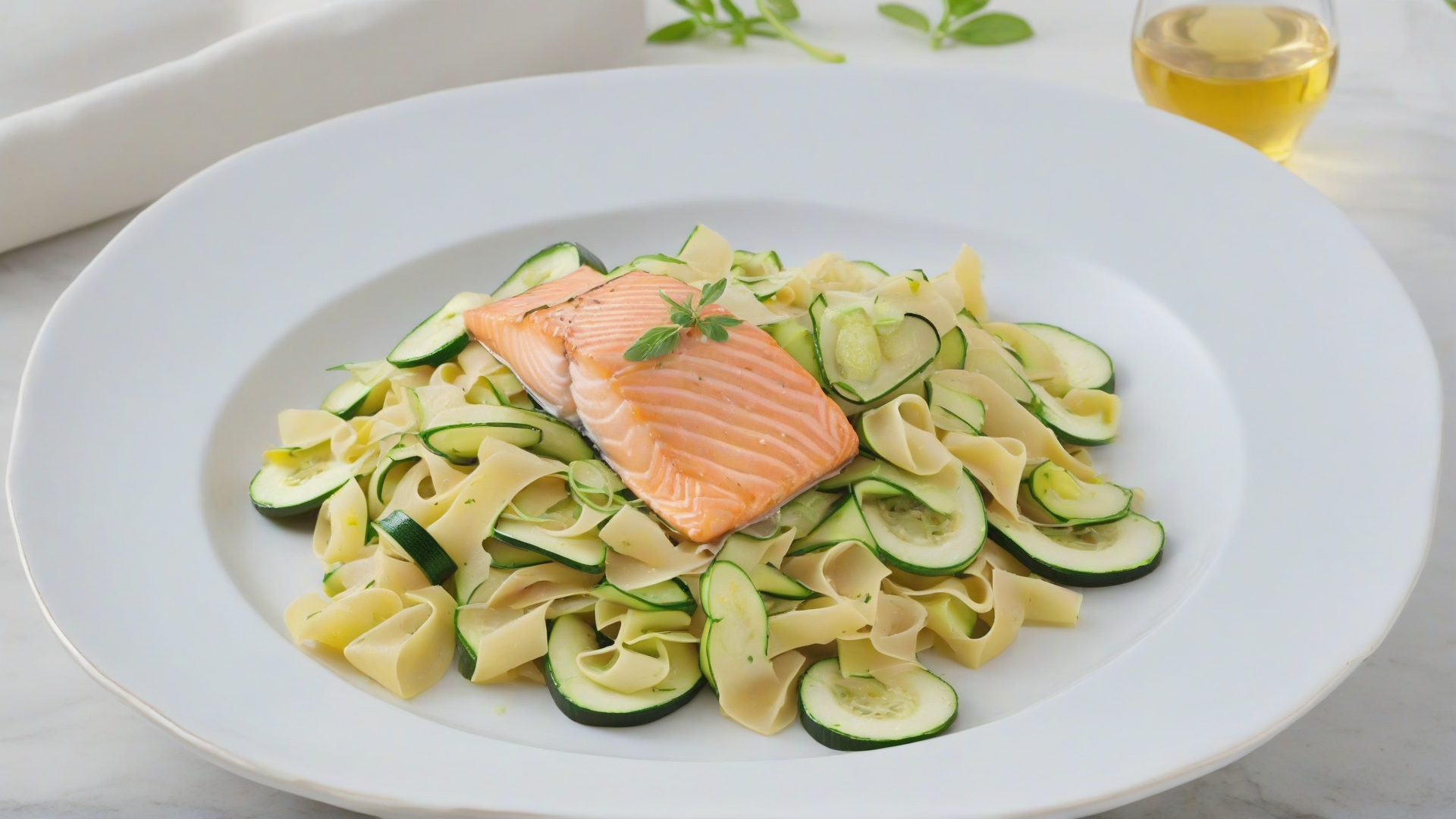 Pasta Salmone e Zucchine