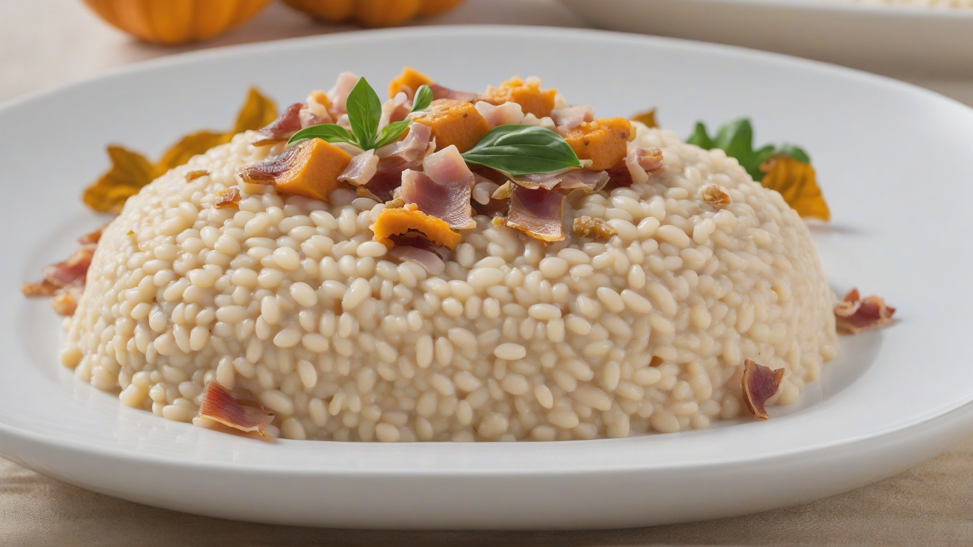 Risotto zucca e pancetta