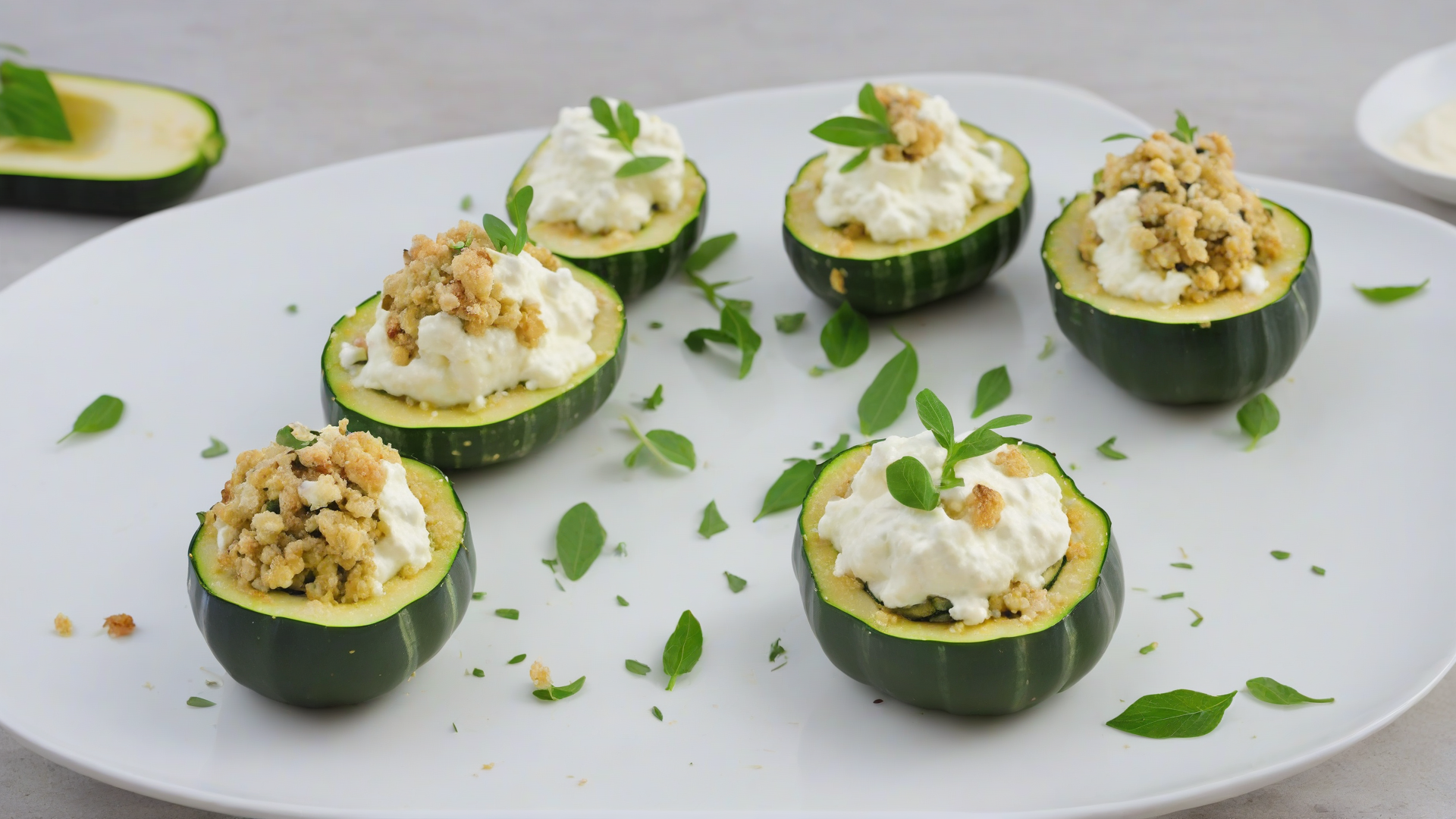 Zucchine ripiene di ricotta